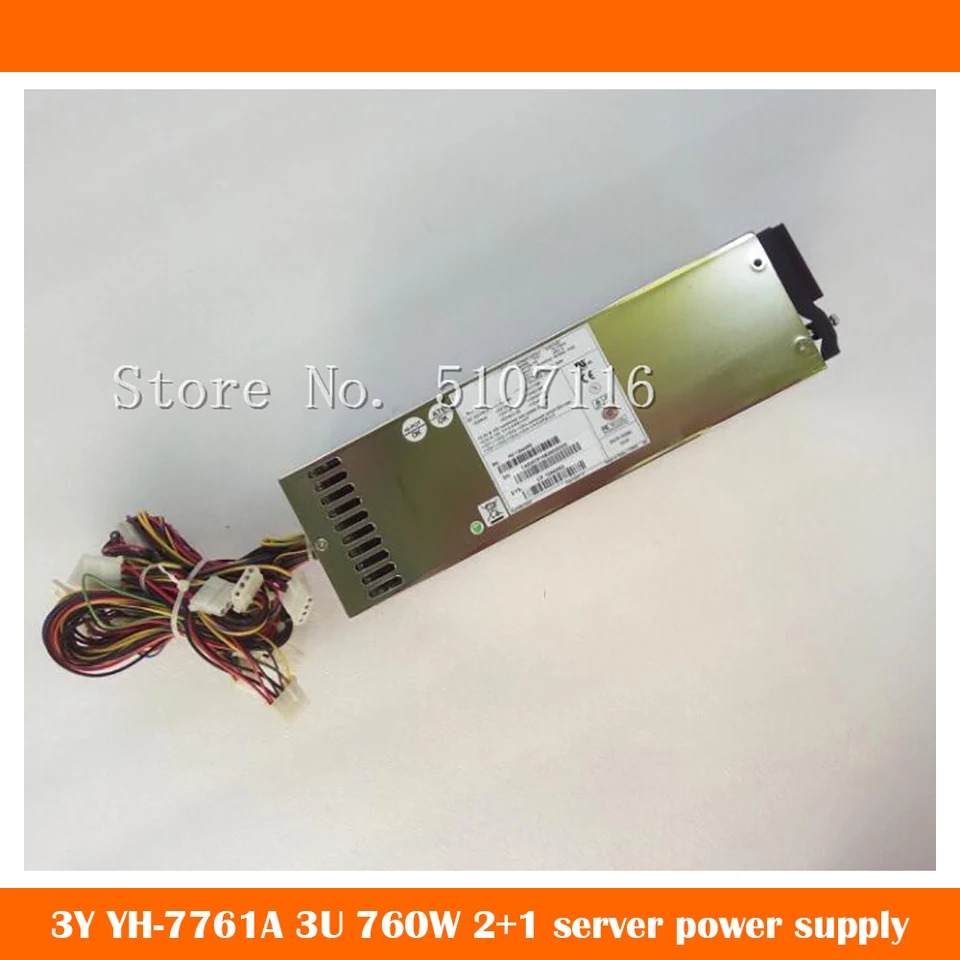 오리지널 3Y YH-7761A 760W 2 1 3U 서버 스왑 전원공급장치 YM-7381C 전 완전 리퍼