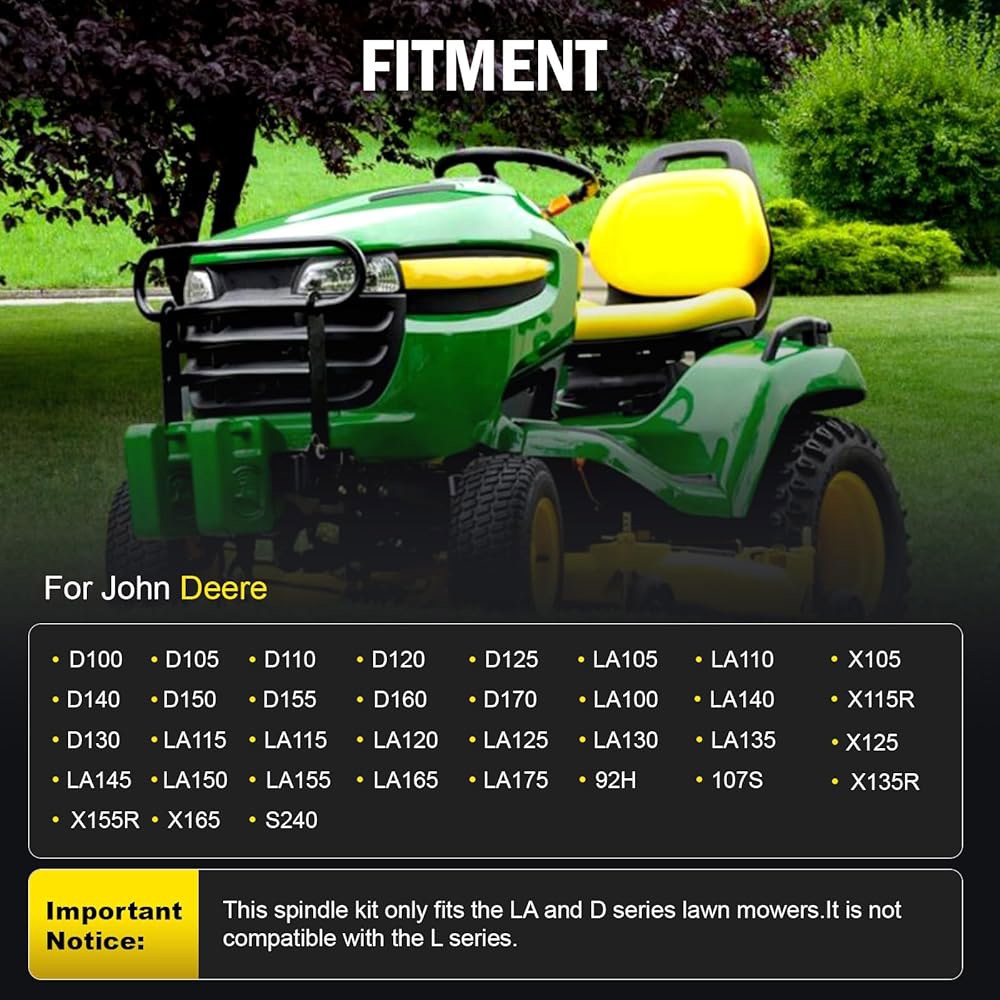 C-Tzu GY22251 GY22252 스티어링 스핀들 키트, 기계 GY21050BLE LA 호환 잔디 D 깎는 Deere 시리즈 및 John GY21049BLE와 - 상세 이미지 3