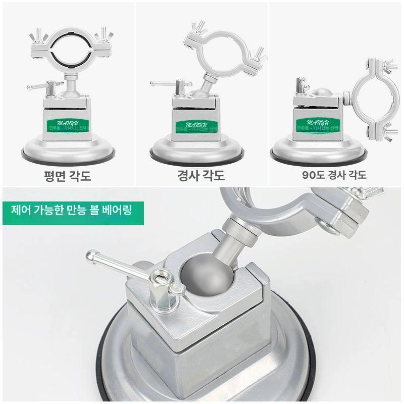 소형 미니바이스 전동 브라켓 스탠드 고정대 고정형 지지대 조절식 클램프식 흡착판 - 상세 이미지 4