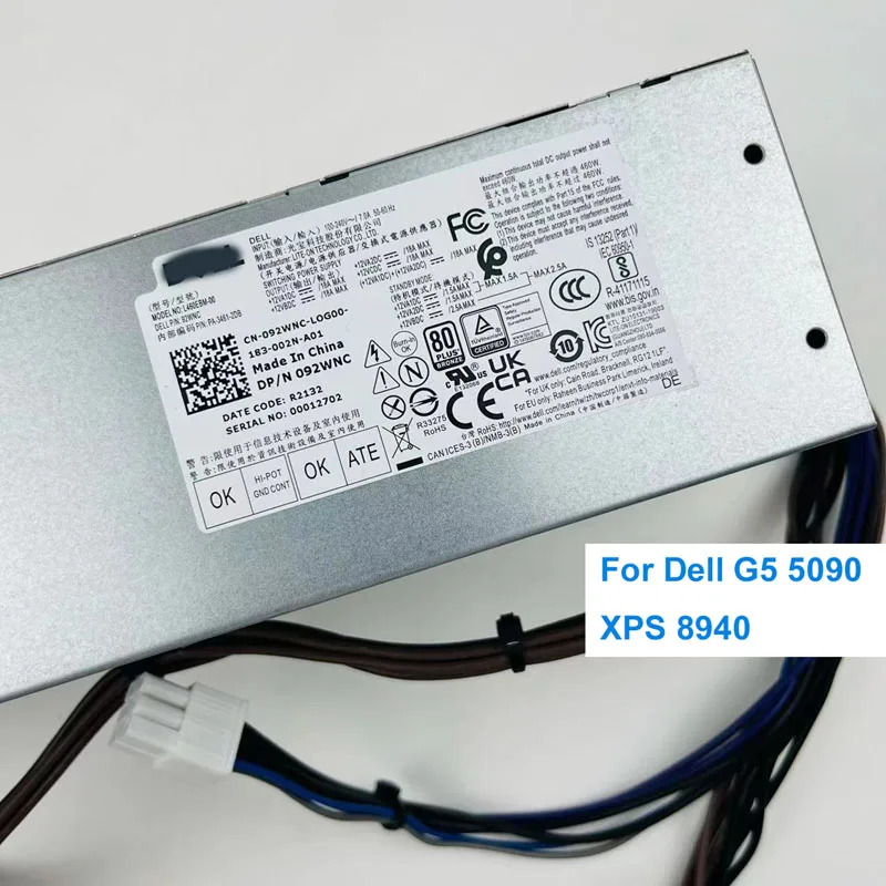 OptiPlex 3046 3040 3050 5050 5070 7070 7050 7060 MT 460W PSU L460EBM-00 H460EBM-00 새 전원공급장치 소스