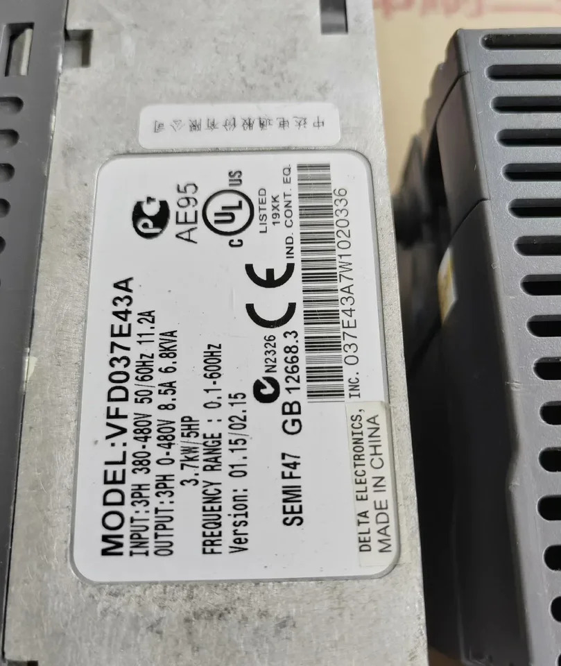 VFD-E 인버터 주파수 변환기 VFD015E43T 380V 460V 0.75KW VFD007E43T 1.5KW