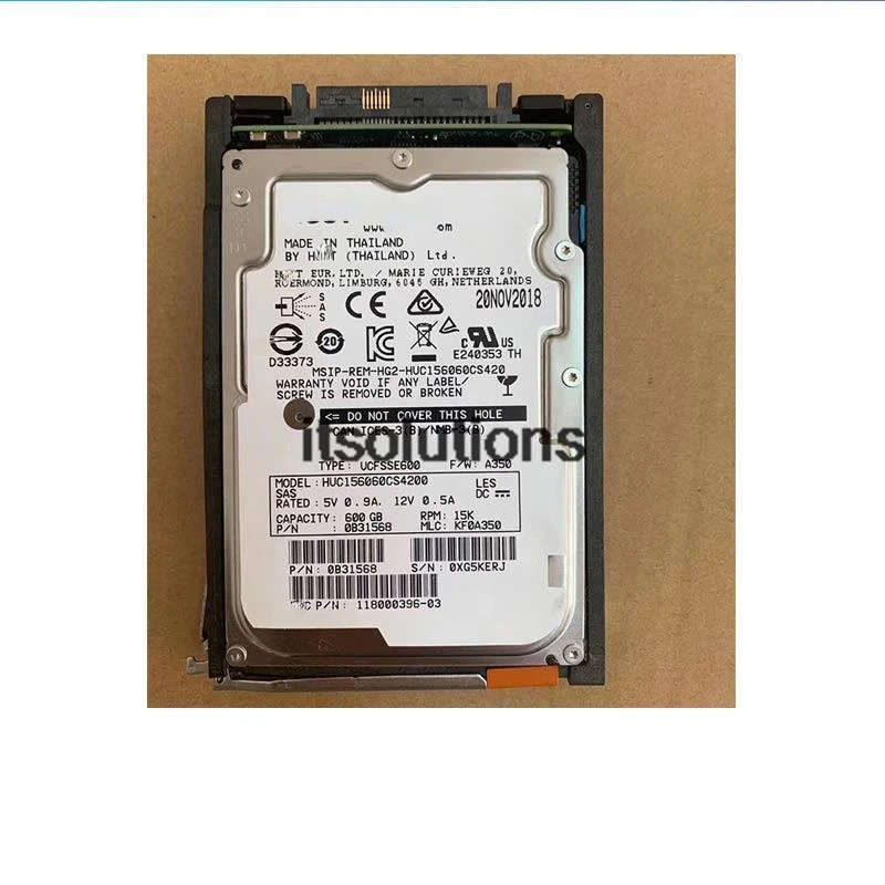 EMC Unity 600G 15K 80 베이 D3N-2S15-600 005053479 005053480