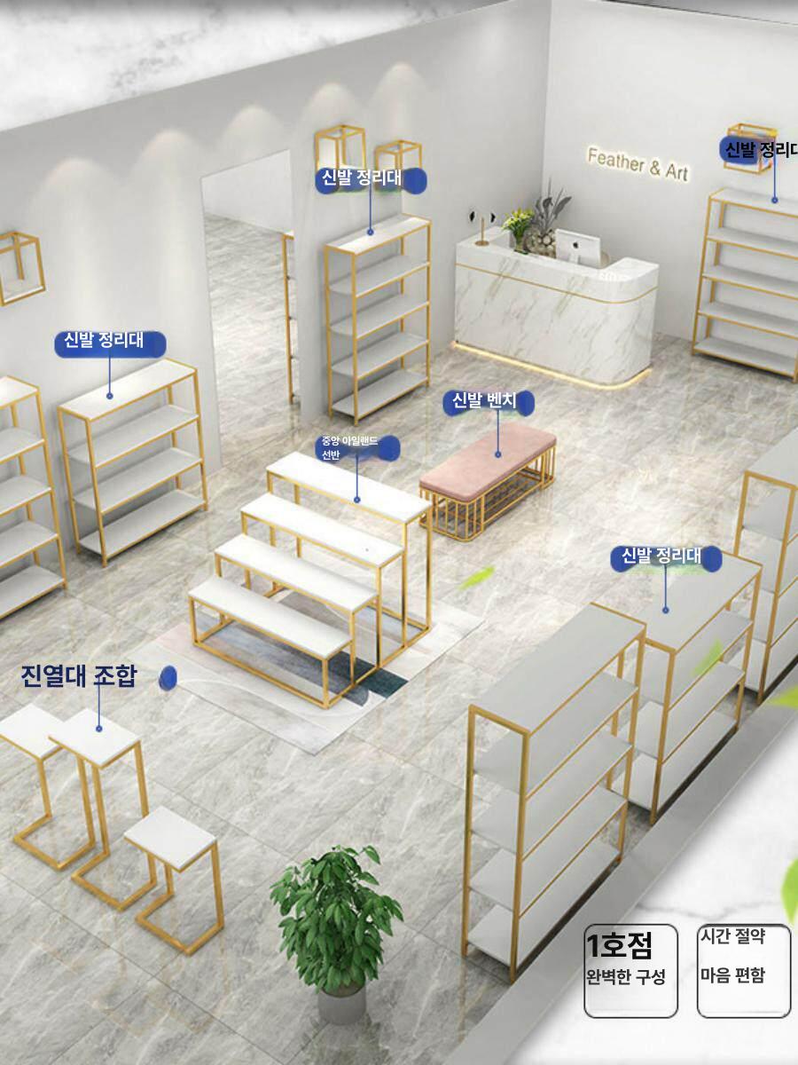 경사형 신발거치대 선반 신발진열장 정리 구두거치대 슈즈랙 판매대 구두진열대 - 상세 이미지 4