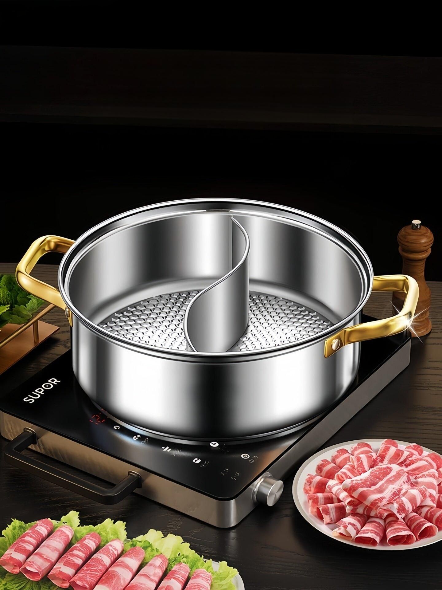 찌개 업소용대형냄비 전골냄비 인덕션 뚜껑 스끼야끼 솥 히노끼 오뎅탕 전골팬 사각 - 상품 이미지