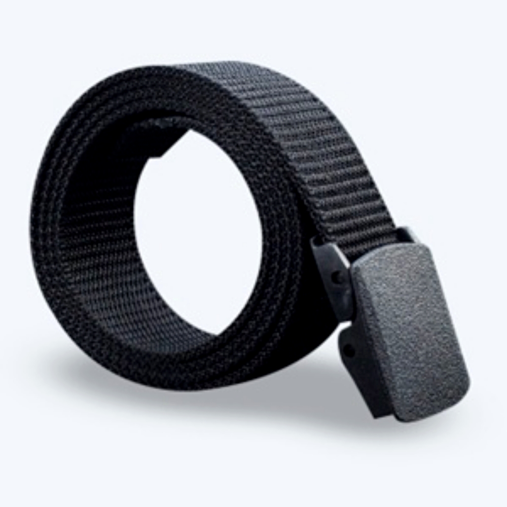 POM버클푸쉬버클캐주얼벨트 알러지방지논메탈패브릭벨트 데일리코디활동성 38mm - 상품 이미지