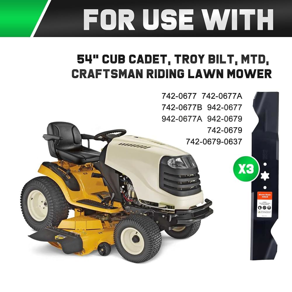 Grasscool 942-0677B 멀칭 잔디깎이 블레이드 MTD 기계 942-0677 GTX1054 742-0677 잔디 942-0677A Cub 742-0677A 137.2cm - 상세 이미지 2