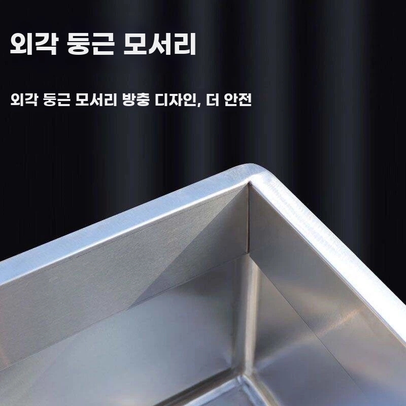 관공서 대걸레세척통 공중화장실 걸레통 스테인리스 기본형 - 상세 이미지 2