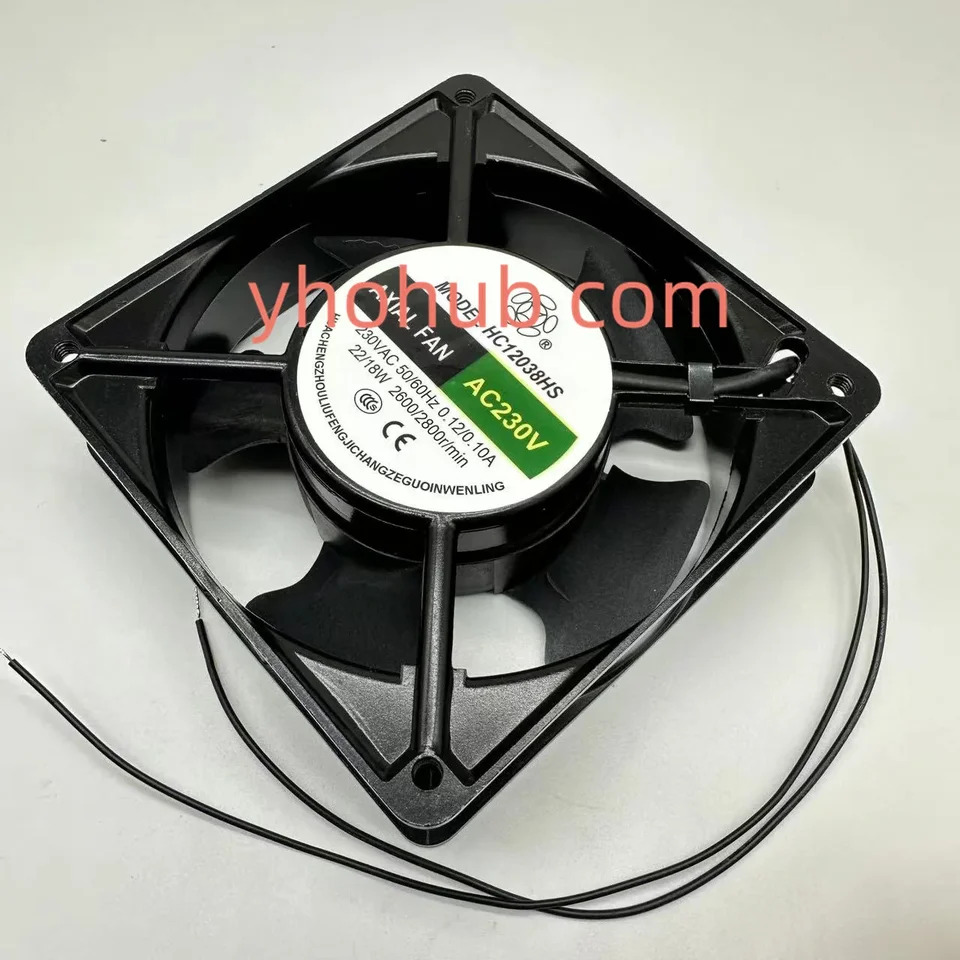 AXIAL 2 와이어 서버 냉각팬 HC12038HS AC 230V 0.12A mm