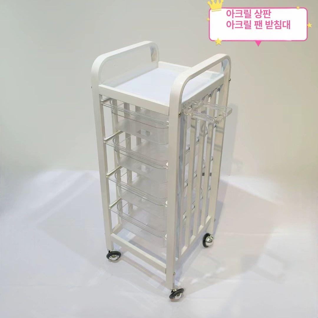 이동식 정리함 블랙 트롤리 정리대 수납함 휠 미용실츄레이 이발소 미용트레이 서랍형 - 상세 이미지 3