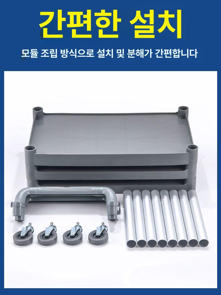 플라스틱 업소용카트 서빙용 공업용 주방 뷔페 호텔 급식용 업소용서빙카 선반카트 - 상세 이미지 4