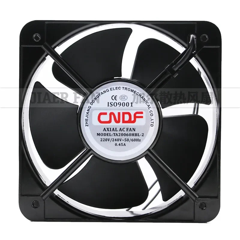 CNDF TA20060HBL-2 서버 냉각팬 AC 220V 0.45A 200x200x60mm