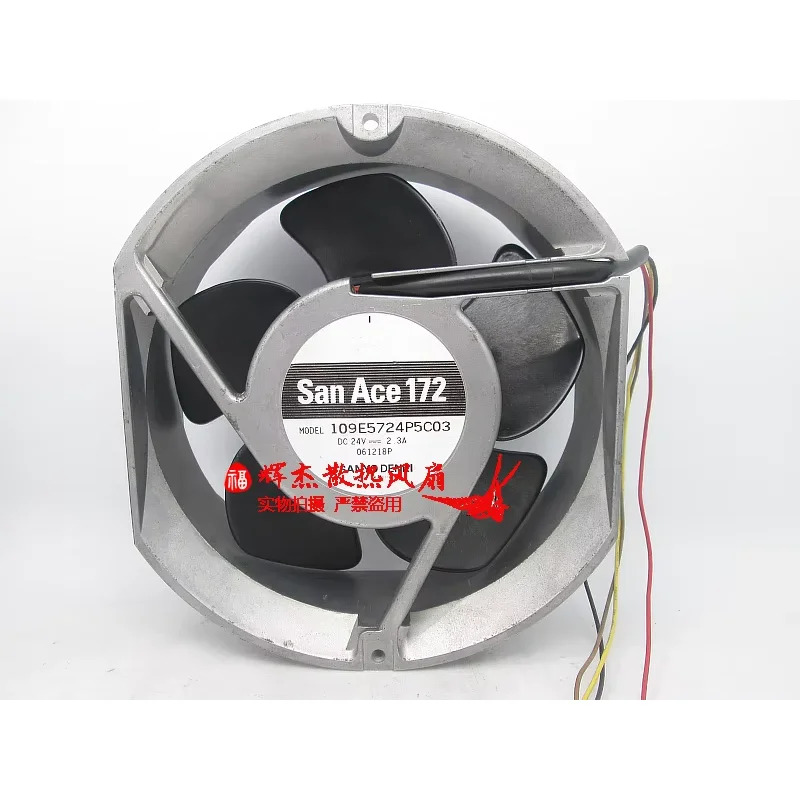 Sanyo Denki 3 선 서버 냉각팬 109E5724P5C03 DC 24V 2.3A 172x150x51mm