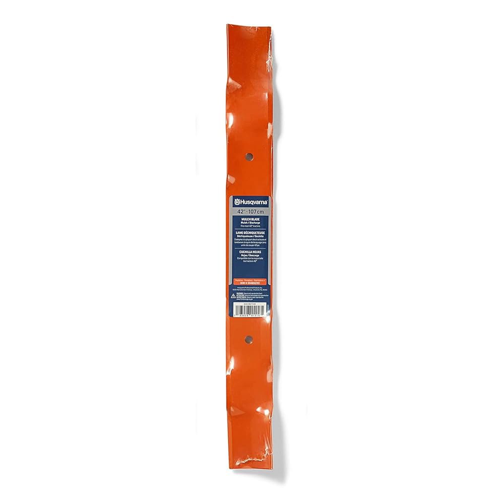Husqvarna 106.7cm(42인치) 멀칭 잔디 깎는 기계 594892701 잔디깎이, OEM 부품 팩 번호 교체품, 2개 라이딩 블레이드, 오렌지, - 상세 이미지 3