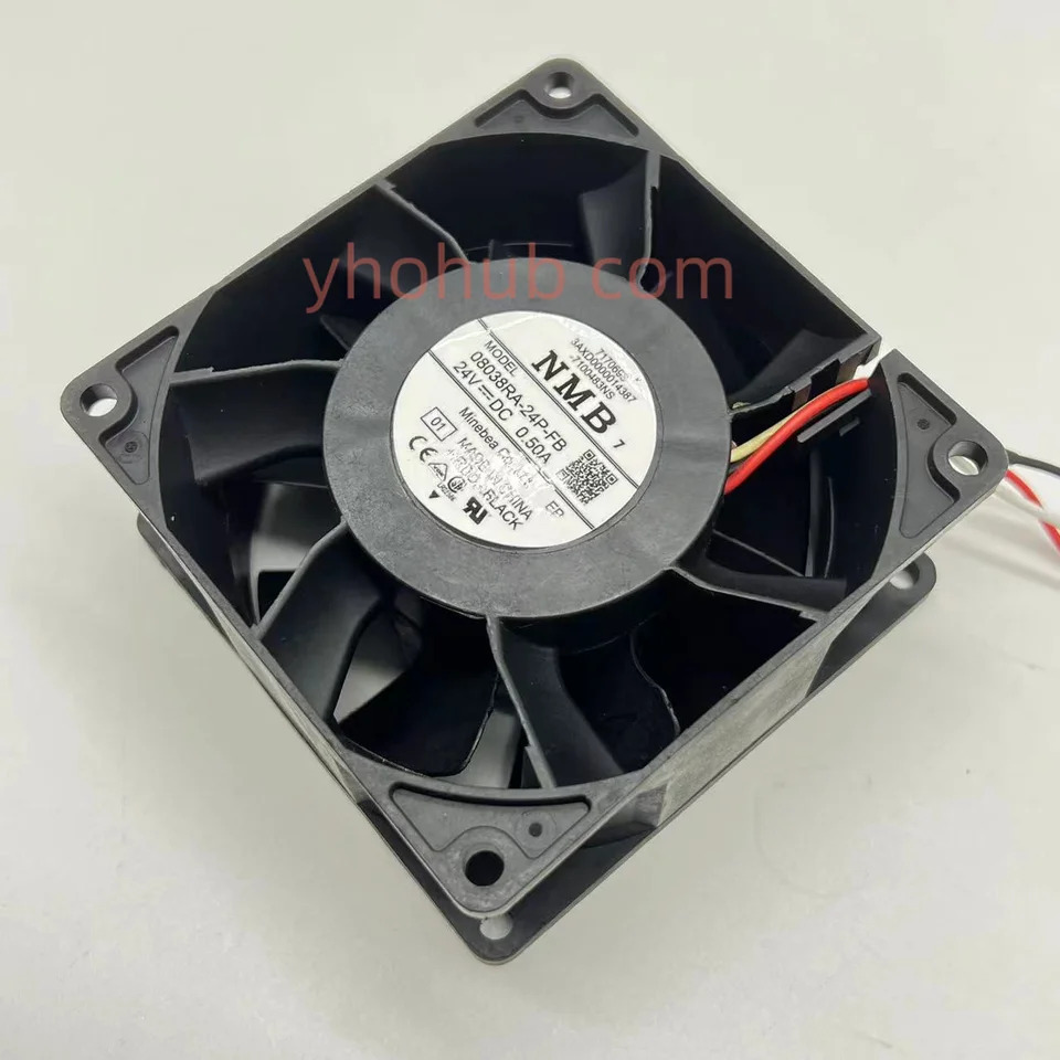 NMB-MAT 08038RA-24P-FB 01 DC 24V 0.5A 80x80x38mm 3 선 서버 냉각팬