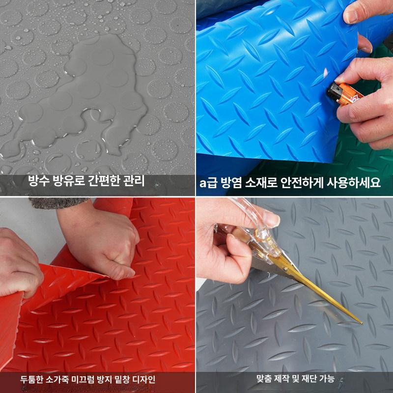녹색 고무매트 미끄럼방지 현관 폭 목욕탕 발판 고무깔판 주방 화장실 작업장 깔개 - 상세 이미지 4