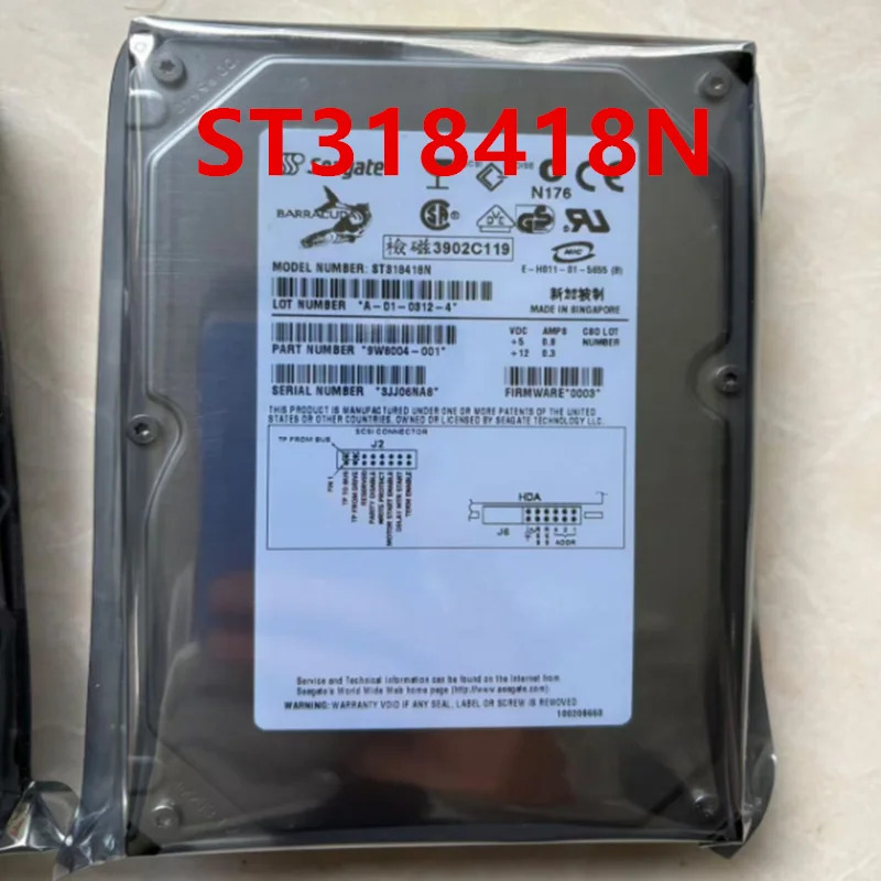 SEAGATE오리지널 하드 서버 HDD ST318418N 18GB 50 핀 SCSI 3.5 인치