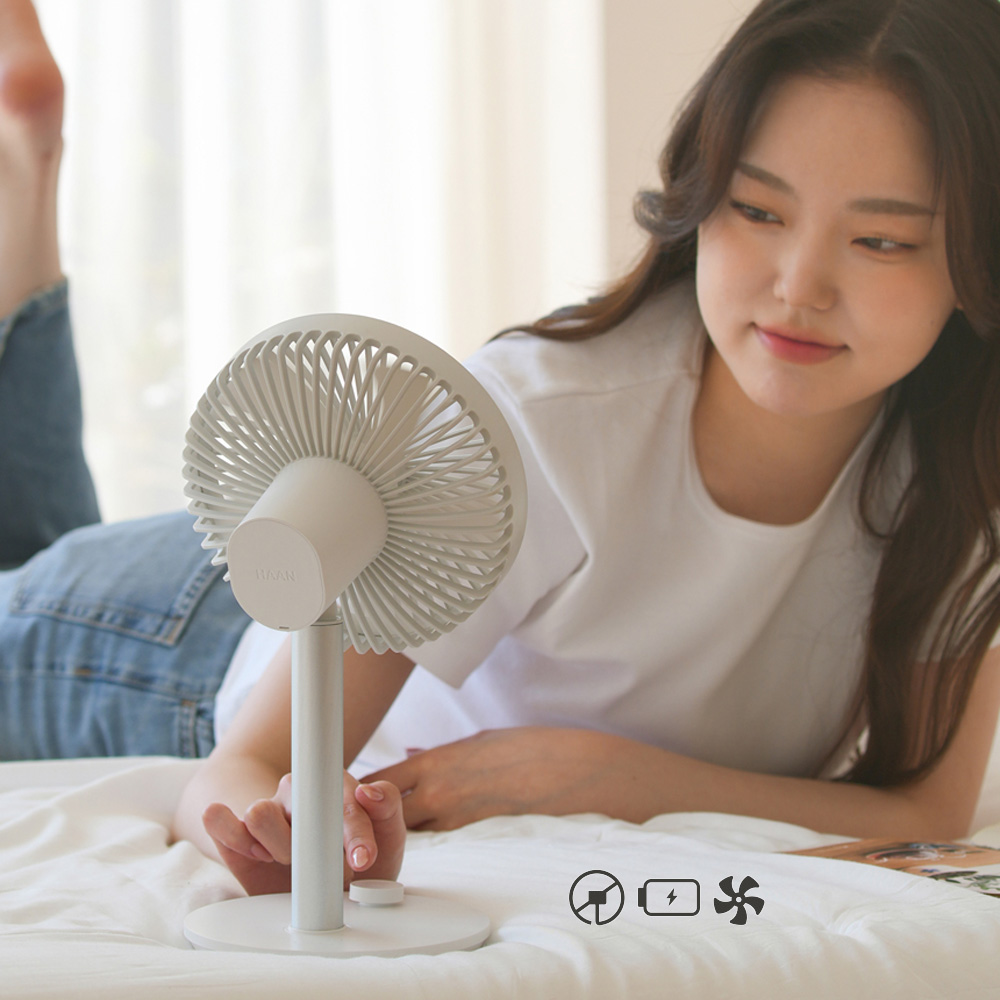 한경희 프리미엄 4세대 BLDC 무선 탁상용 선풍기 저소음 대용량배터리 - 상세 이미지 2