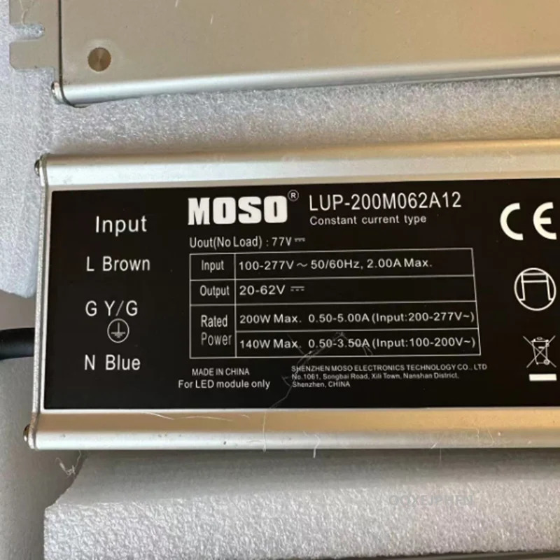 MOSO 전원공급장치 20-62V 200W LUP-200M062A12 60-170V 120W LUP-120M170A12 신