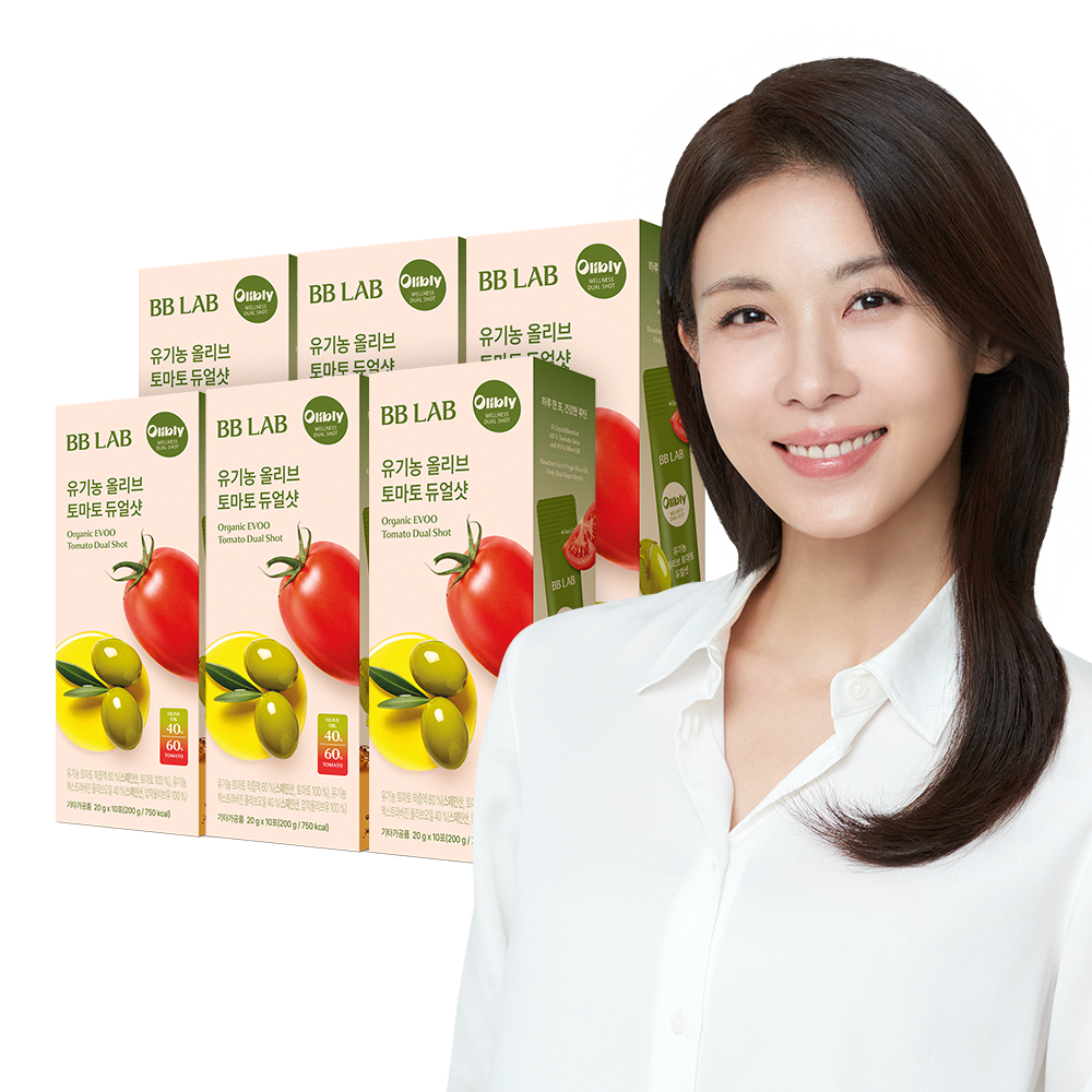 비비랩 유기농 올리브 로마 토마토 듀얼샷 6박스 총60포 엑스트라버진 오일 올토샷 라이코펜 이미지 1