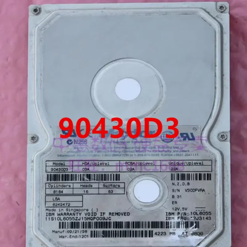 오리지널 리퍼 하드 MOR 250GB 60GB 4.3GB IDE 3.5 인치 데스크탑 HDD 6L250R0 6B160P0 90430D3 새 것처럼 작동