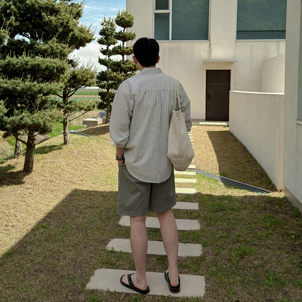 여름 남자면반바지 빅사이즈 흰반바지 치노팬츠 이미지 8