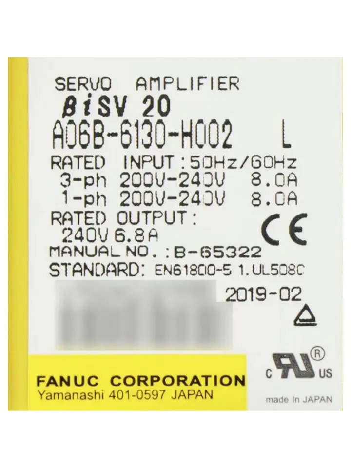 리퍼 A06B-6130-H002 서보 드라이버 완료
