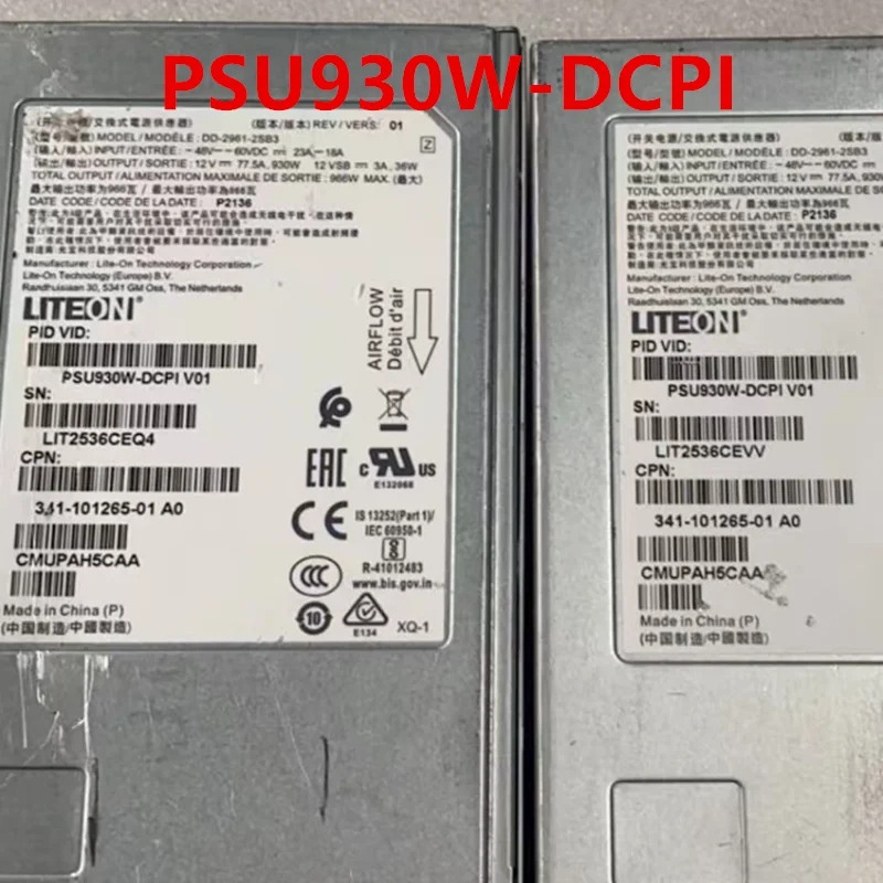 CISCO 966W PSU930W-DCPI 341-리퍼 전원공급장치 101265 -01 것처럼 일하라