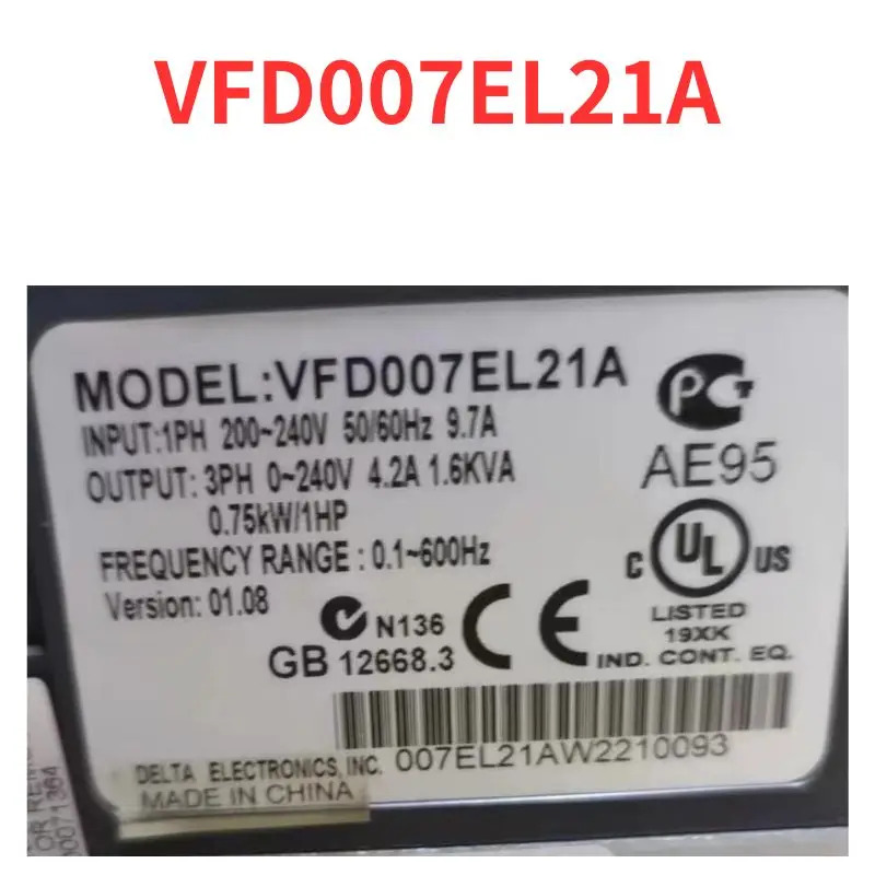 리퍼 완료 주파수 변환기 신 VFD007EL21A