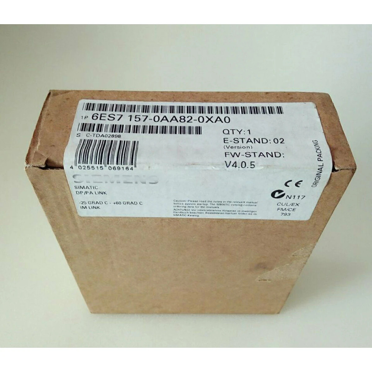 오리지널 6ES7 157-0AA82-0XA0 6ES7157-0AA82-0XA0 신