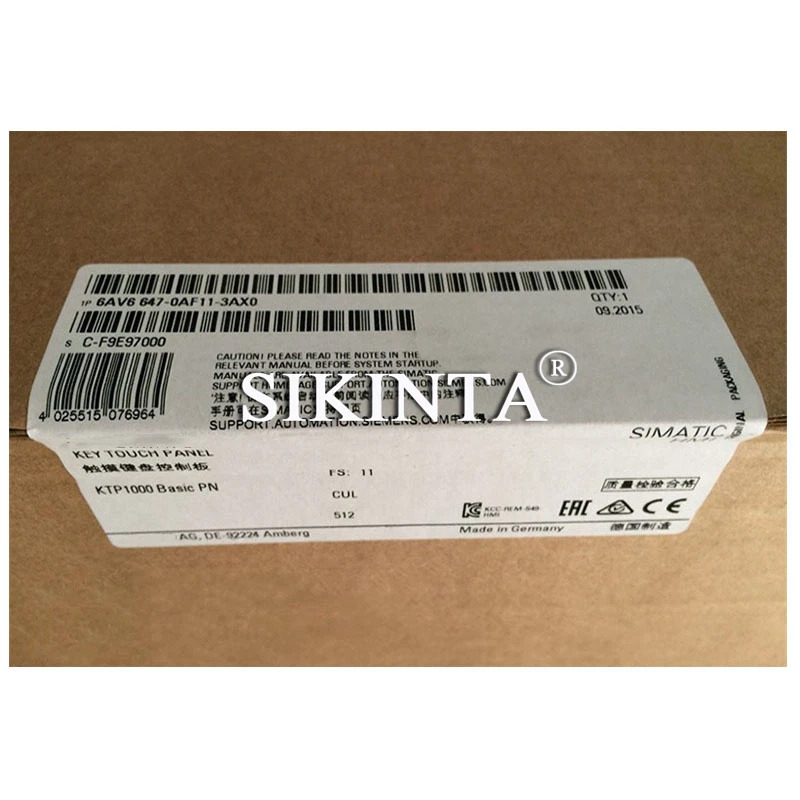 HMI SIMATIC KTP1000 기본 패널 새 터치 스크린 66647-0AF11-3AX0 10.4 완전 리퍼