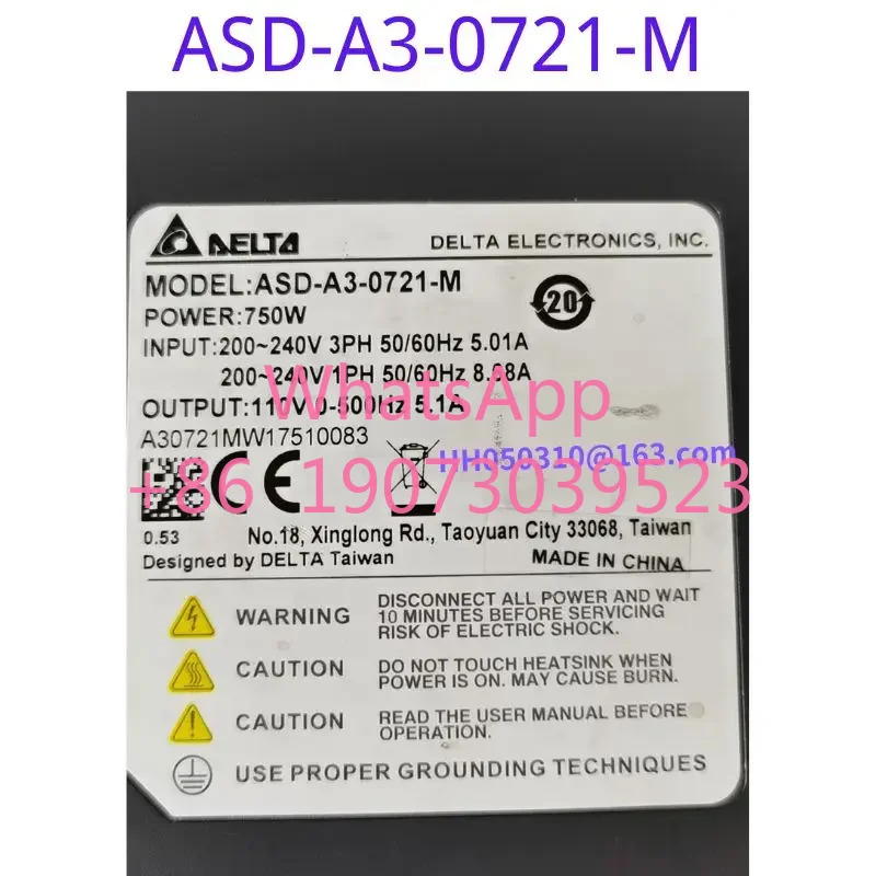 리퍼된 드라이버 ASD-A3-0721-M 750W 기능 리퍼 OK