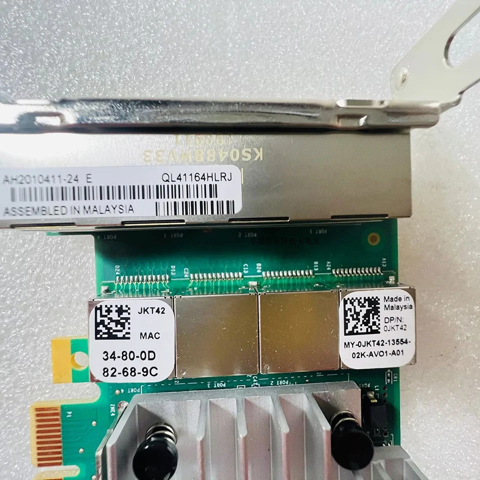 DELL 4 포트기가비트 전기 포트 네트워크 카드 0JKT42 QL41164HLRJ