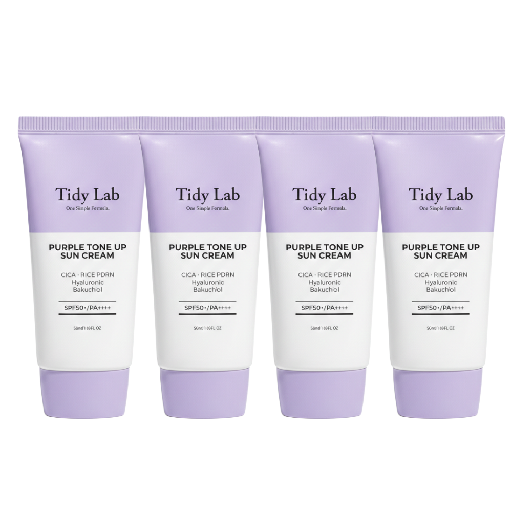 타이디랩 퍼플톤업선크림 spf50+ 비건 CICA PDRN 바쿠치올 50ml, 4개 - 상품 이미지