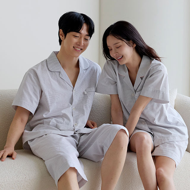 국산 잠옷 달콤 순면 잠옷 신혼 커플 여름 잠옷 선물 - 상품 이미지