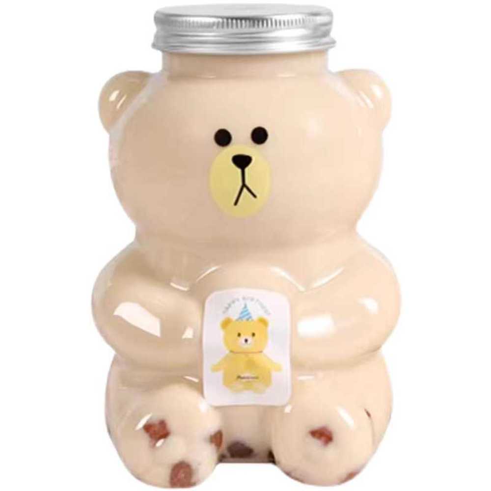 곰 페트병 주스병 플라스틱병 곰돌이 동물 소분용기 700ml - 상품 이미지