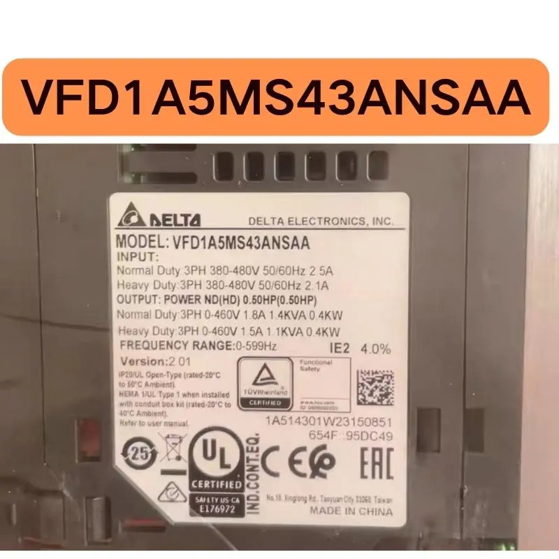 MS300 인버터 VFD1A5MS43ANSAA 0.4KW 380V