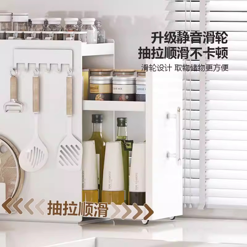 주방 철제 수납장 보조수납장 틈새 슬라이딩 홈카페 이미지 6