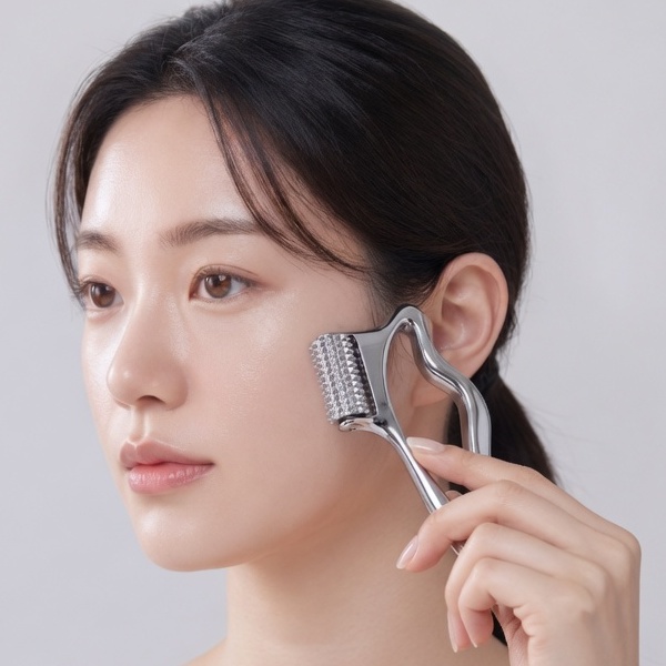 레디아 괄사 니들 롤러 저자극 흡수기 MTS 홈케어 페이스 마사지 - 상품 이미지