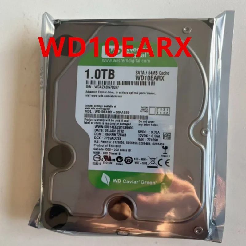 데스크탑 HDD WD10EARS WD10EARXWD 1TB 3.5 SATAAlmos 새 오리지널 하드