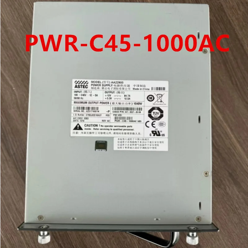 CISCO 1000W 전원공급장치 PWR-C45-1000AC 거오리지널 341-0037-05 AA22900 새 것처럼 작동