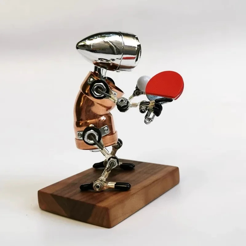 Ro-bot 데스크탑 핸드메이드 장식품 산업 스타일 장식 탁구 아레나