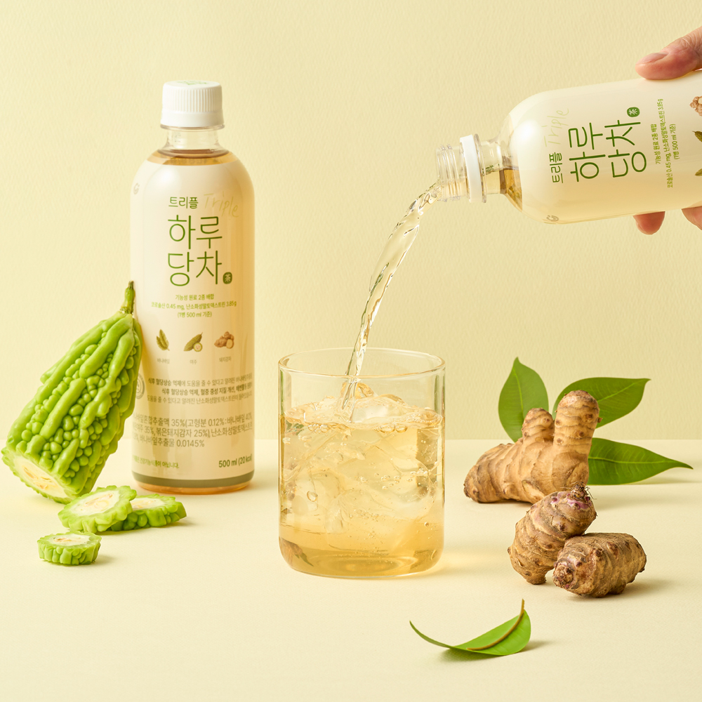 케어웰 트리플 하루당차 기능성표시식품 바나바잎 여주 돼지감자차 500ml, 40개 - 상세 이미지 4