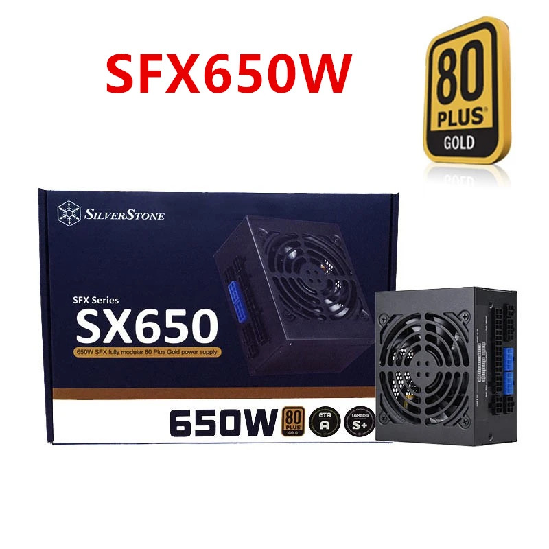 실버스톤 SX650 풀 모듈 PSU 80 플러스 골드 650W 500W 전원공급장치 SST-SX650-G SST-SX500-G 신