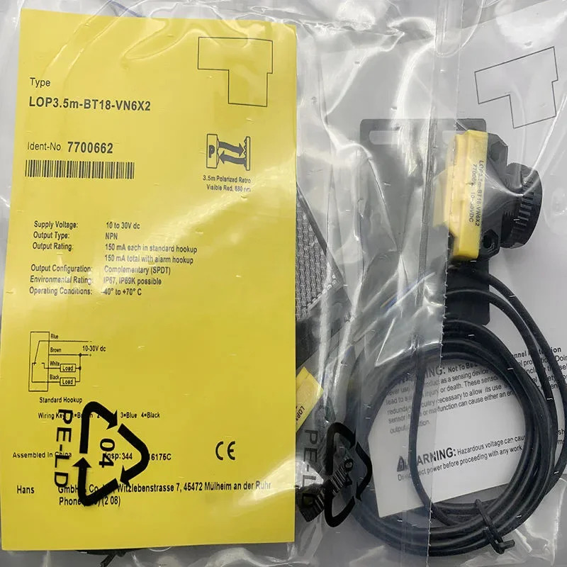 오리지널 Turklop 3.5m-BT18-VN6X2 광전센서는 동안 됩니다.