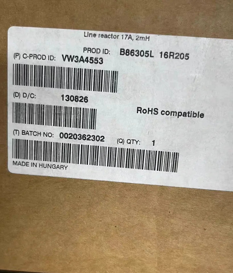 신 오리지널 반응기 VW3A4553