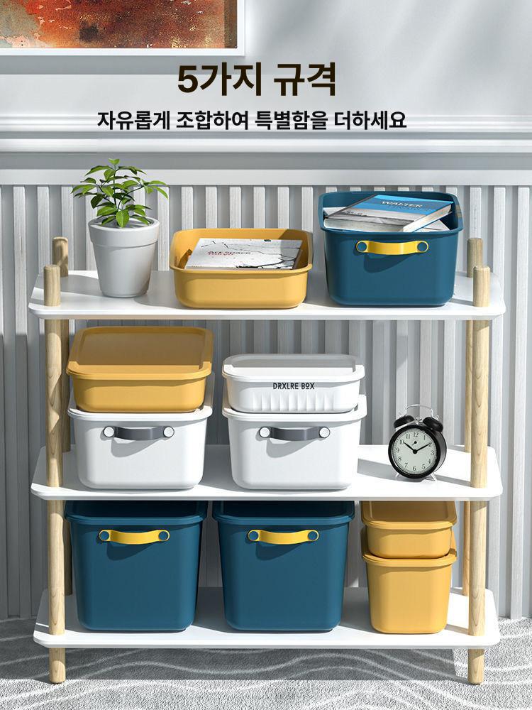 정리 수납박스 손잡이 리빙박스 상자 부직포 스토리지 대용량수납함 공간활용 가정용 - 상세 이미지 2