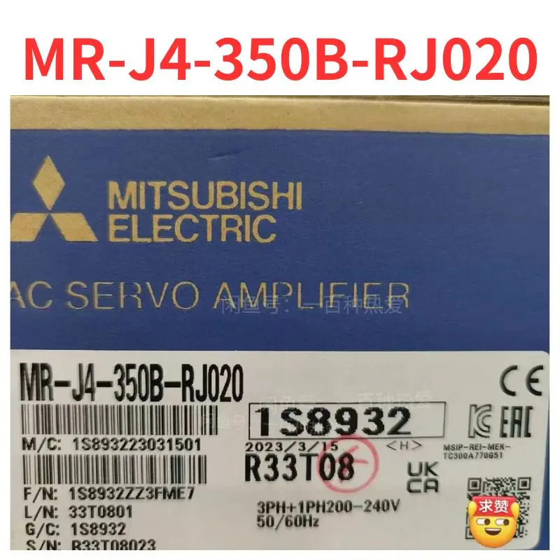 MR-J4-350B-RJ020 서보 드라이버 신