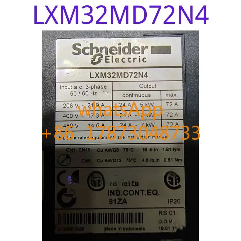 리퍼된 드라이버 LXM32MD72N4는 우수기능과 외관을 리퍼했습니다.