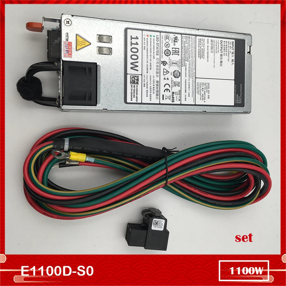 DELL R920 R820 DC 전원공급장치 1100W E1100D-S0 AA27120L 케이블 변환 헤드 전 리퍼