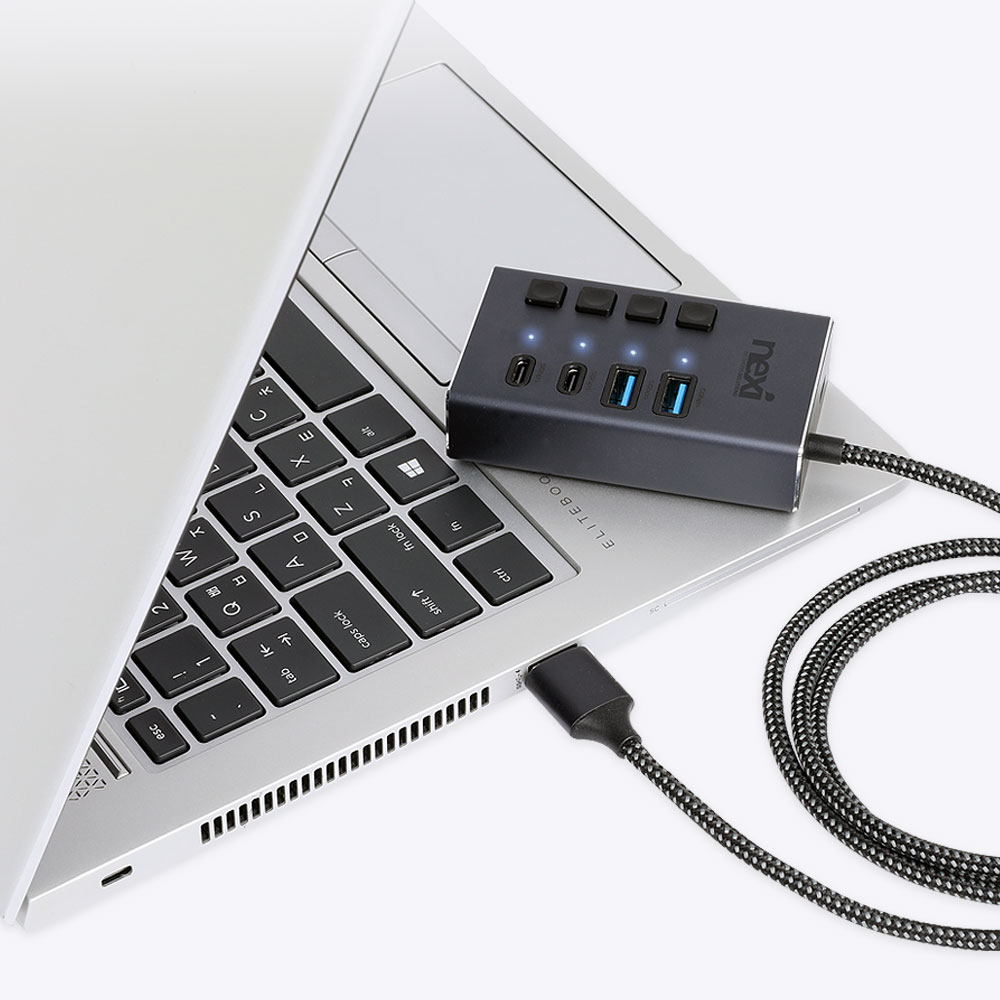 USB 허브 4포트 USB3.0 4in1 포트 확장 노트북 맥북 A to C타입 멀티 허브